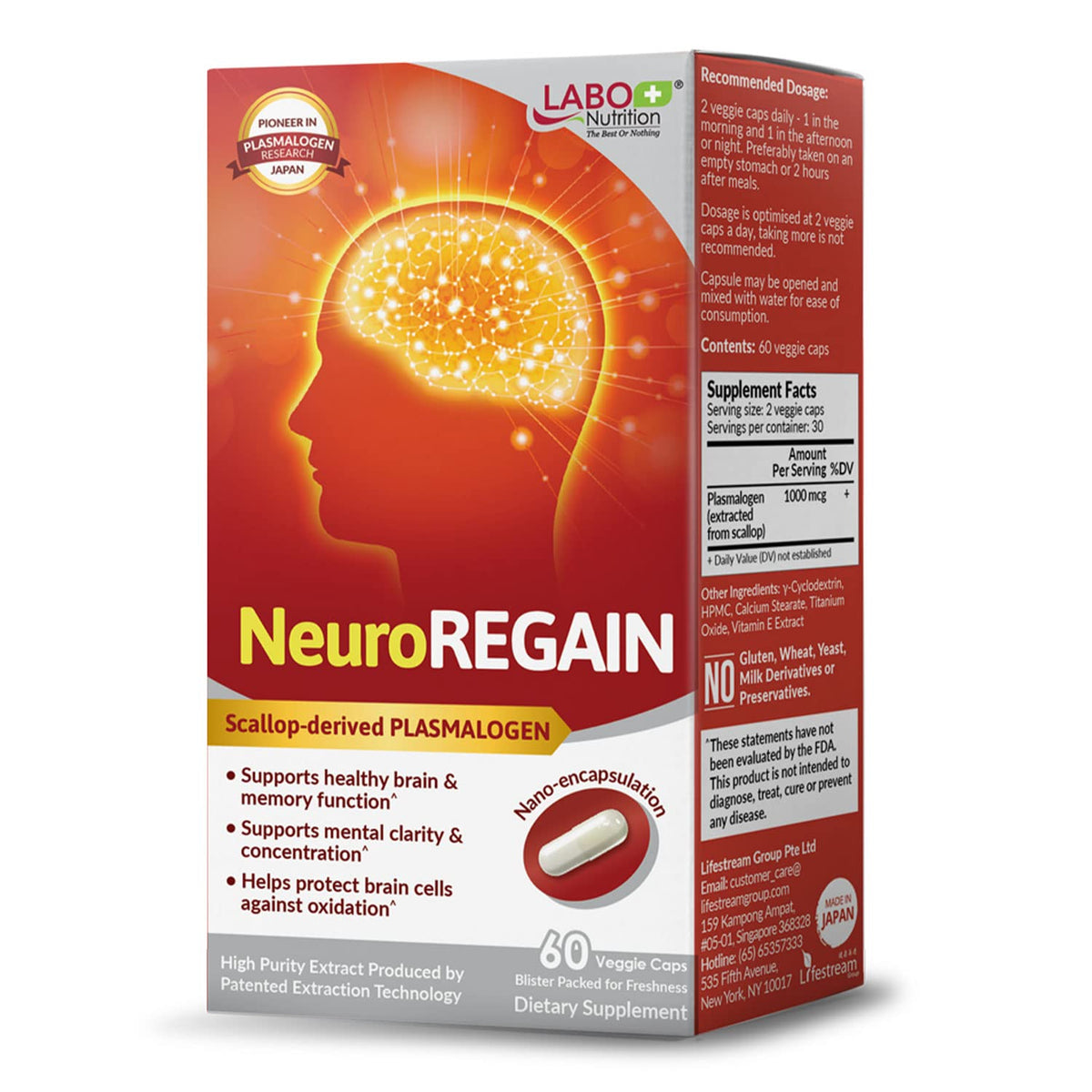LABO NeuroREGAIN bottle and packaging