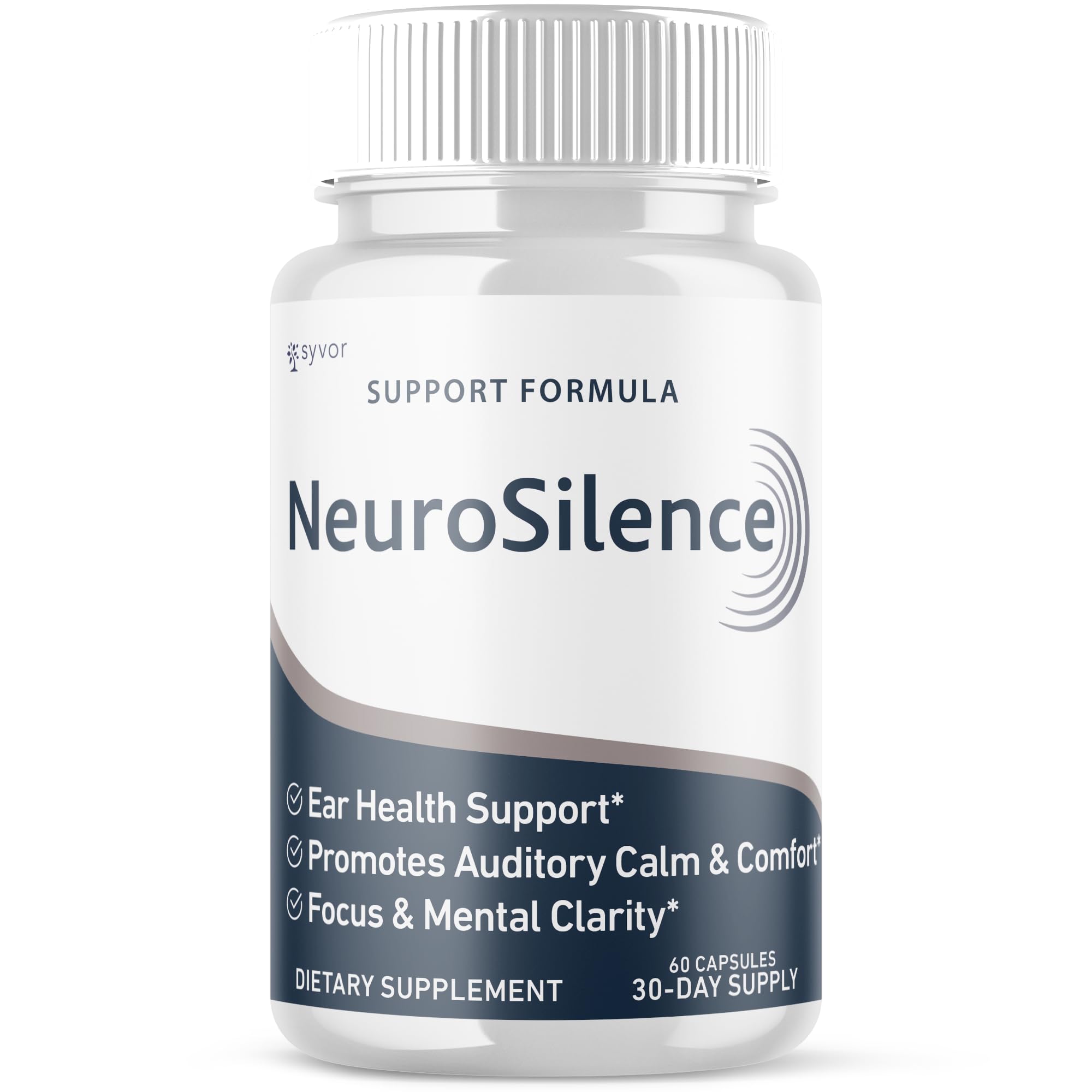 Front view of Neurosilence Capsules bottle