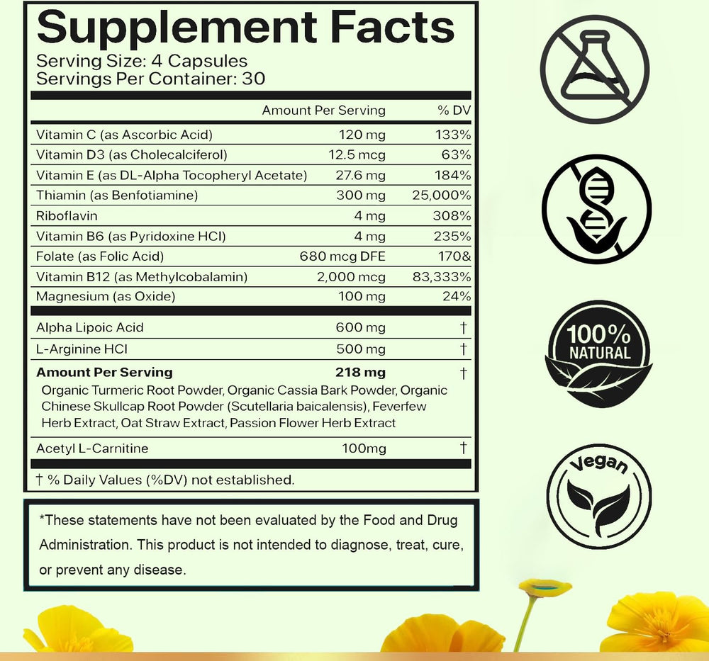 Alpha Lipoic Acid 600 mg ingredient for nerve health