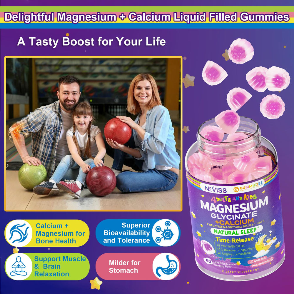 Adults and kids 4+ enjoying Neviss gummies