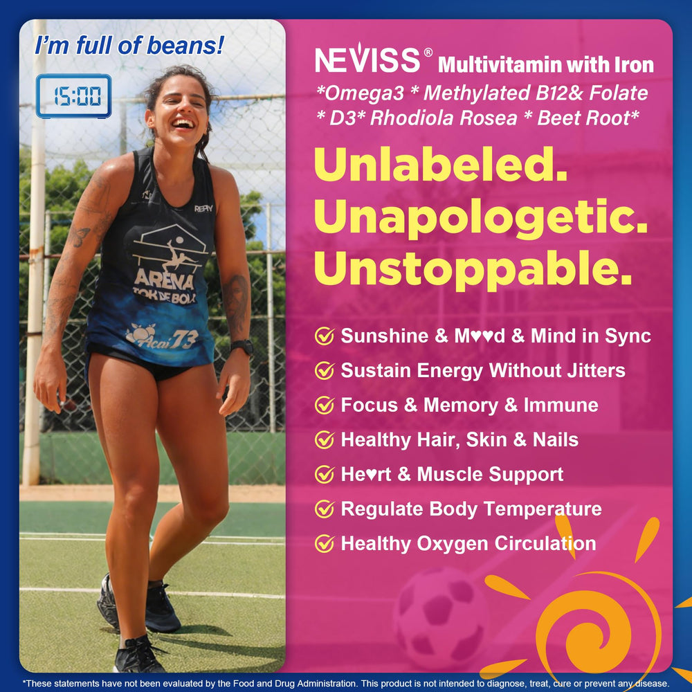 NEVISS nutrition label and ingredients for transparent formulation benefit