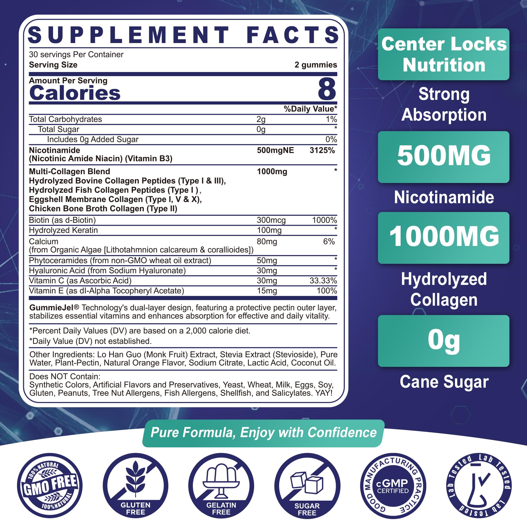 Close-up of liquid-filled NEVISS gummies