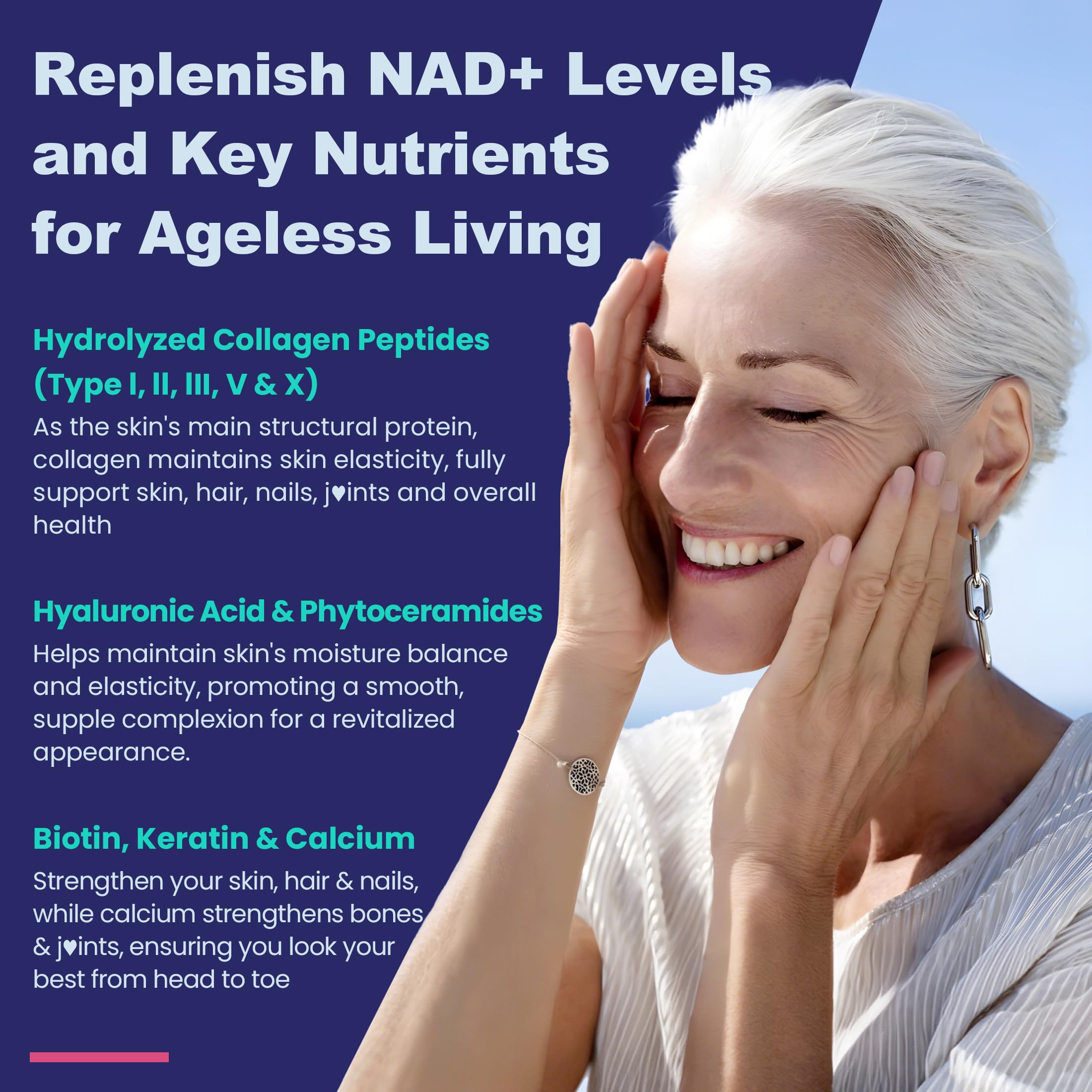 Visual emphasizing energy, focus and longevity from gummies