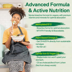 Omega-3 DHA + EPA content in NEVISS vegan multivitamin gummies