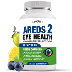 New Age AREDS 2 eye vitamins bottle with 60-count label