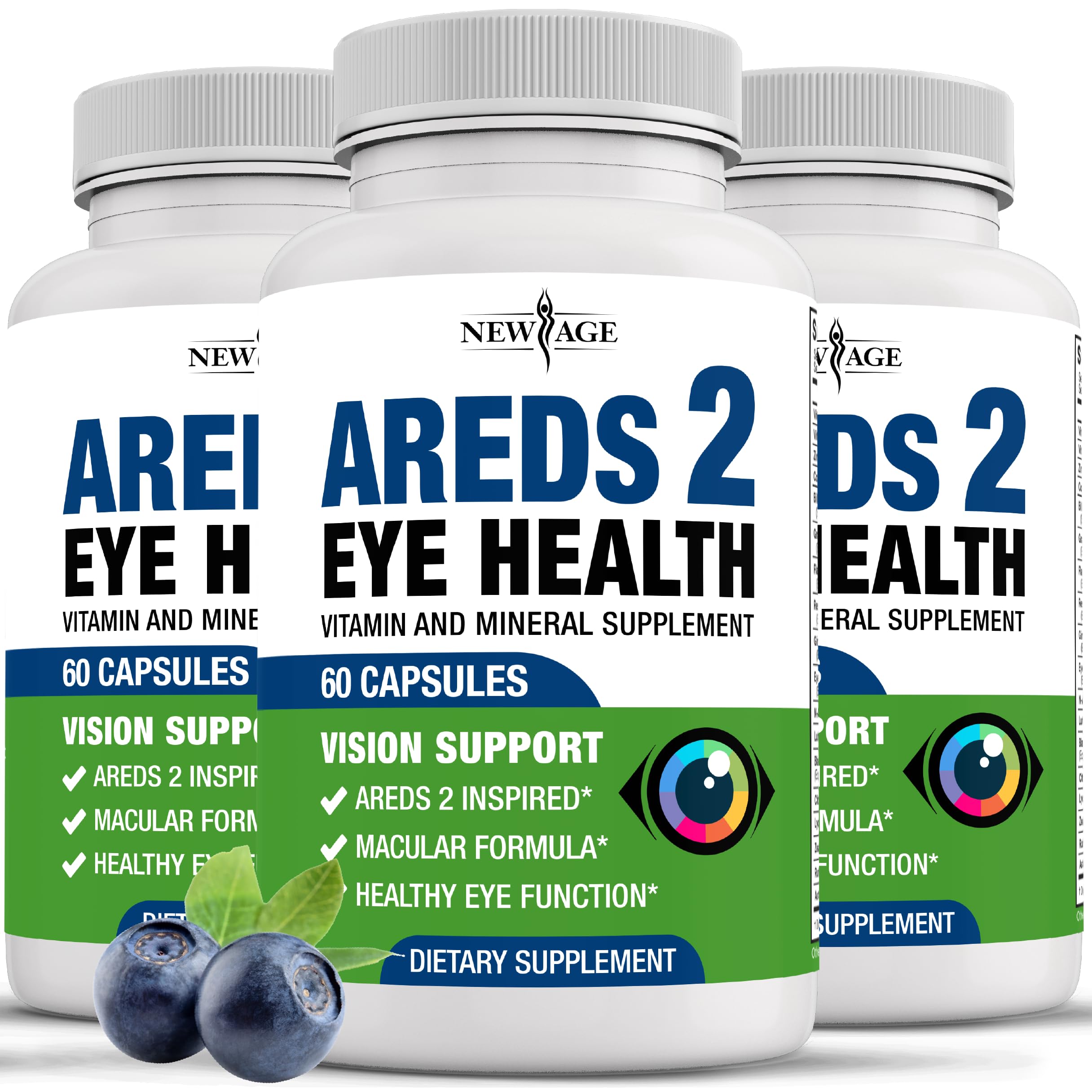New Age AREDS 2 Eye Vitamins bottle - 180 count