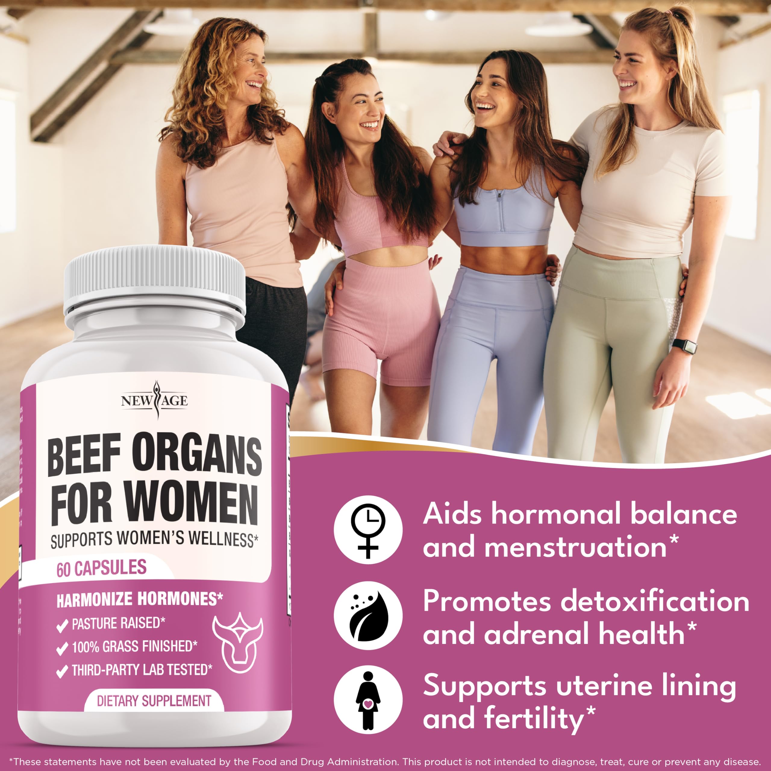 Beef kidney organ tissue used in the New Age women's formula