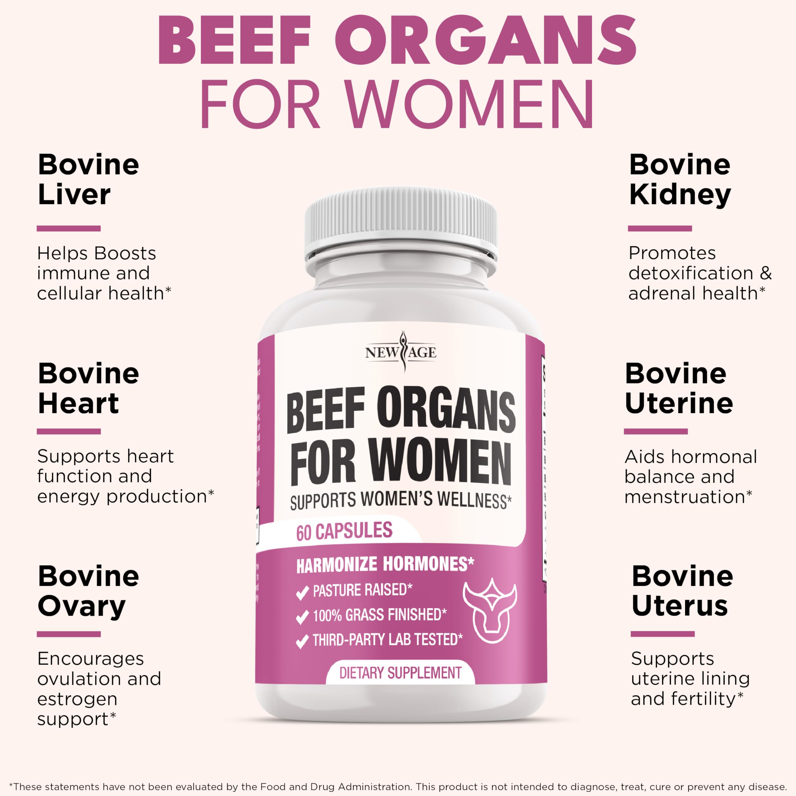 Beef liver organ tissue used in the supplement for women's health