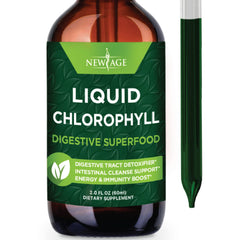 New Age Chlorophyll Liquid Drops bottle with dropper