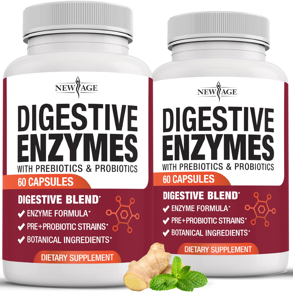 New Age Digestive Enzymes bottle and packaging