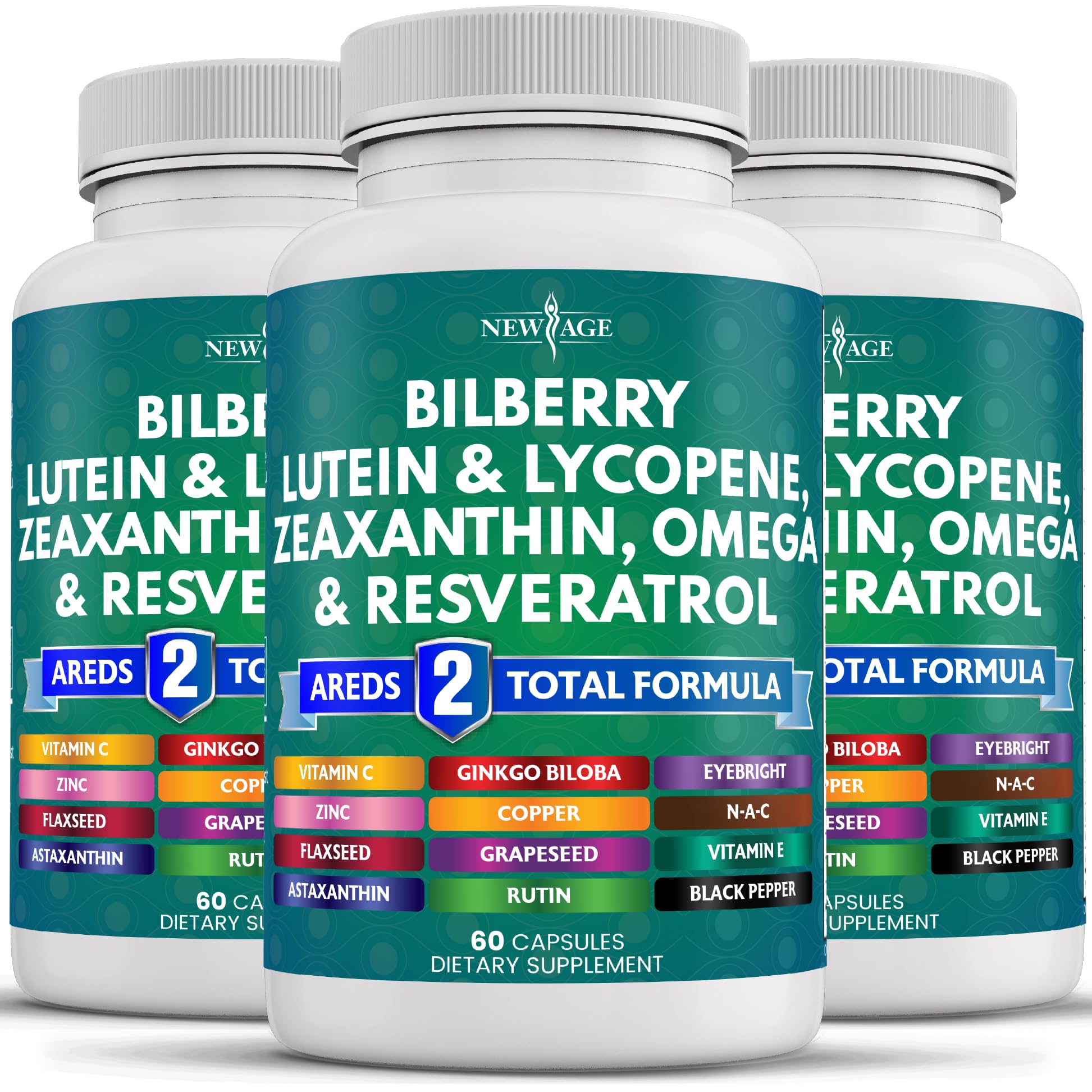 New Age Eye Health Vitamins bottle label