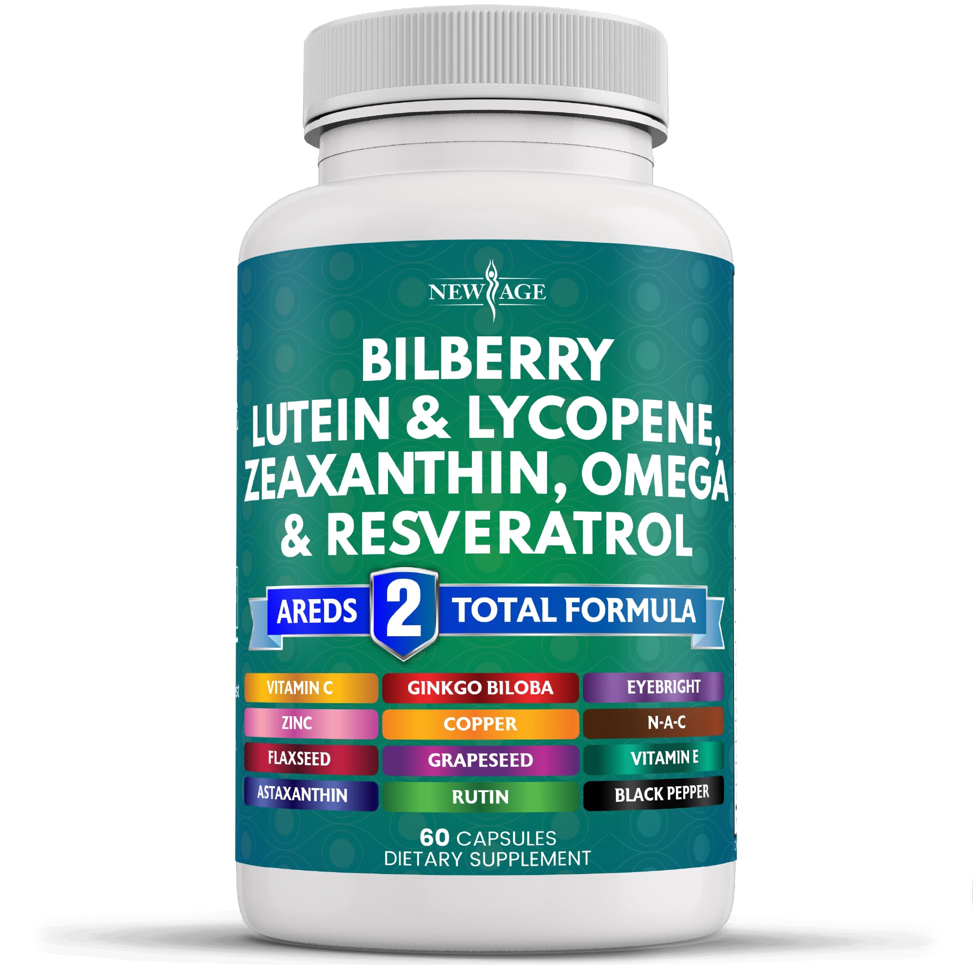 NEW AGE Eye Health Vitamins bottle front view