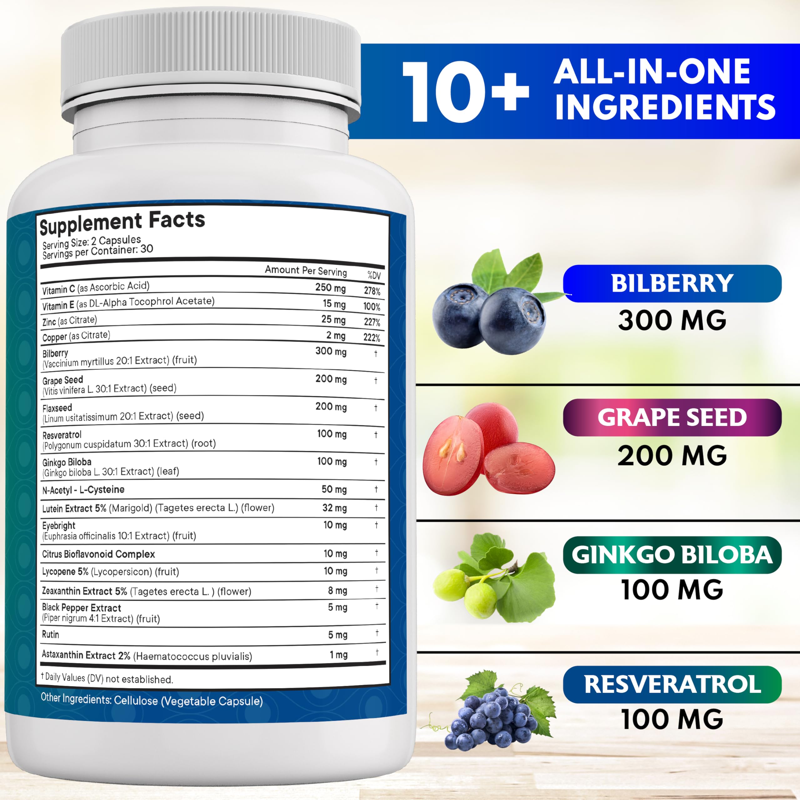 Bilberry extract illustration for eye health