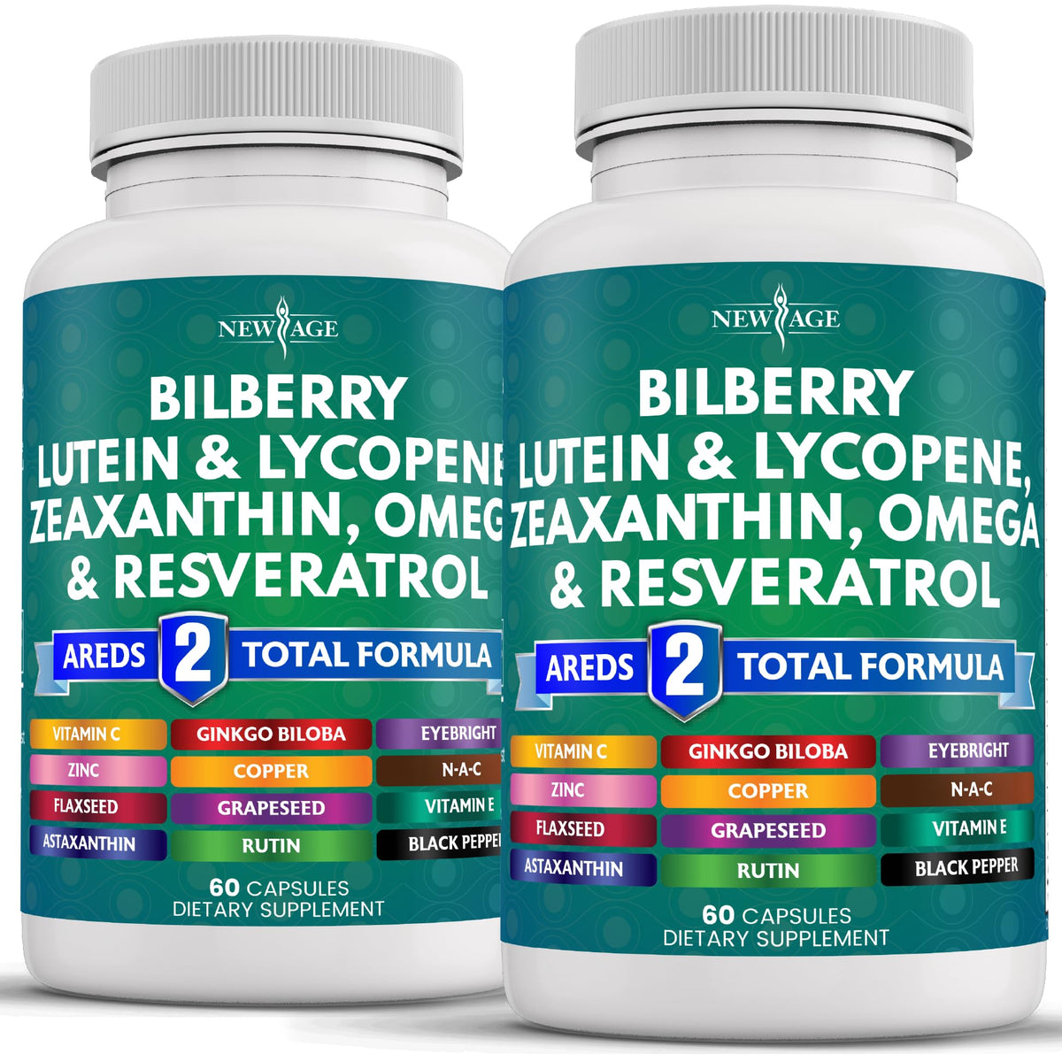 New Age Eye Health Vitamins bottle with Bilberry 300mg