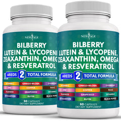 New Age Eye Health Vitamins bottle with Bilberry 300mg
