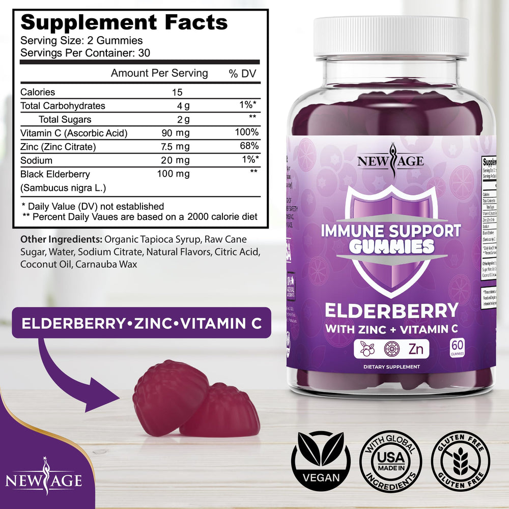 Back view of bottle showing ingredients and nutrition facts