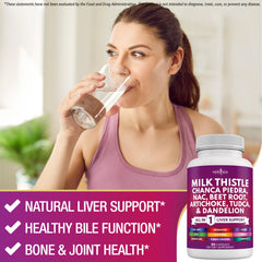 Milk thistle and chanca piedra ingredients in formula