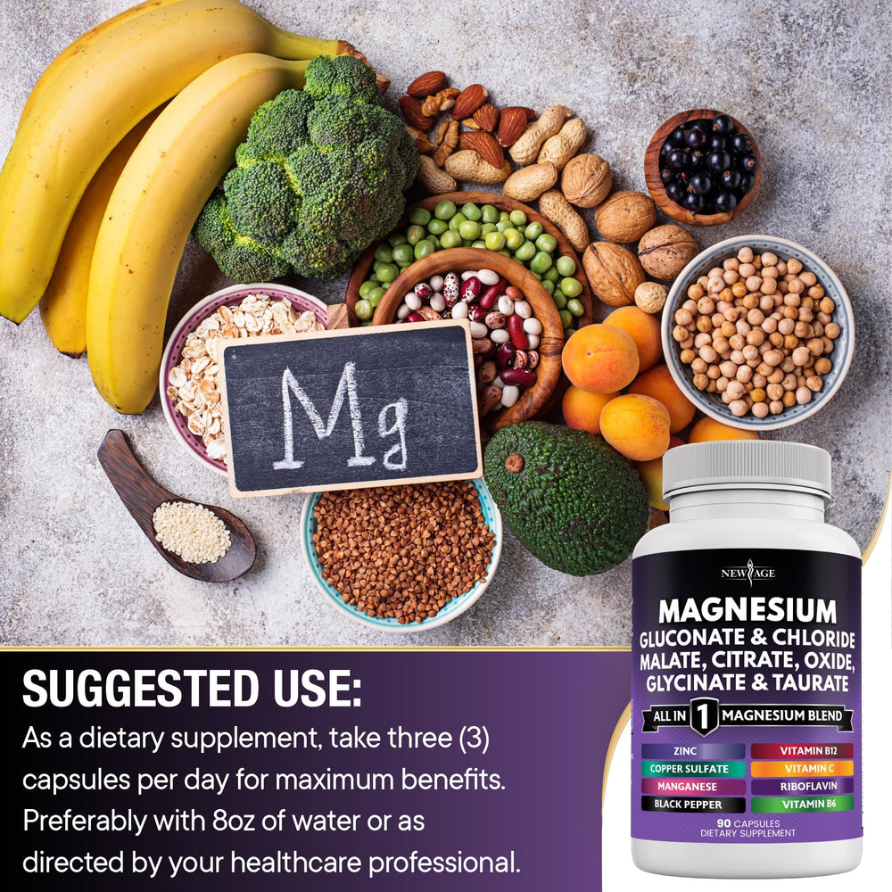 Wellness lifestyle image featuring active individuals with magnesium supplement