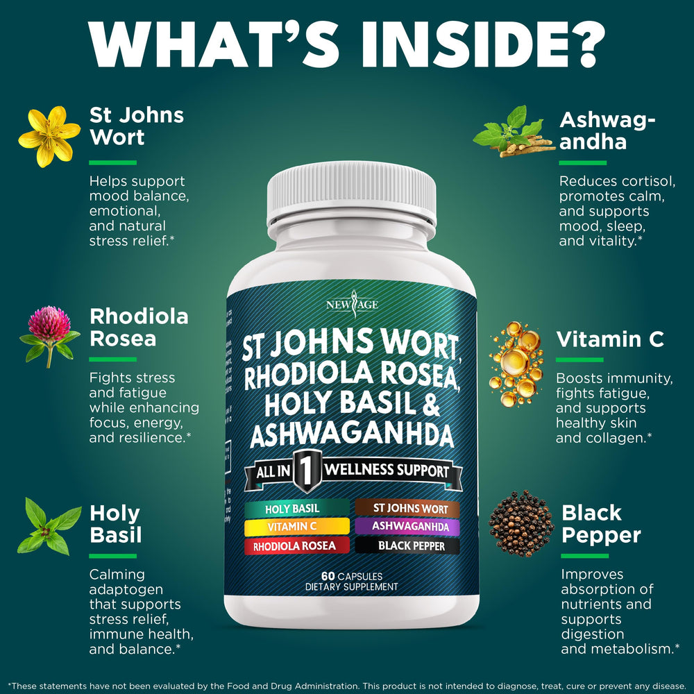 Capsules of St Johns Wort and Rhodiola blend