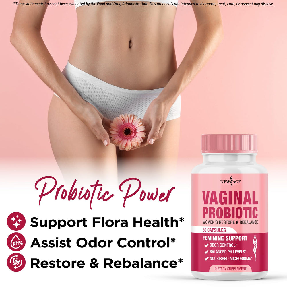 Graphic showing vaginal pH balance and flora support