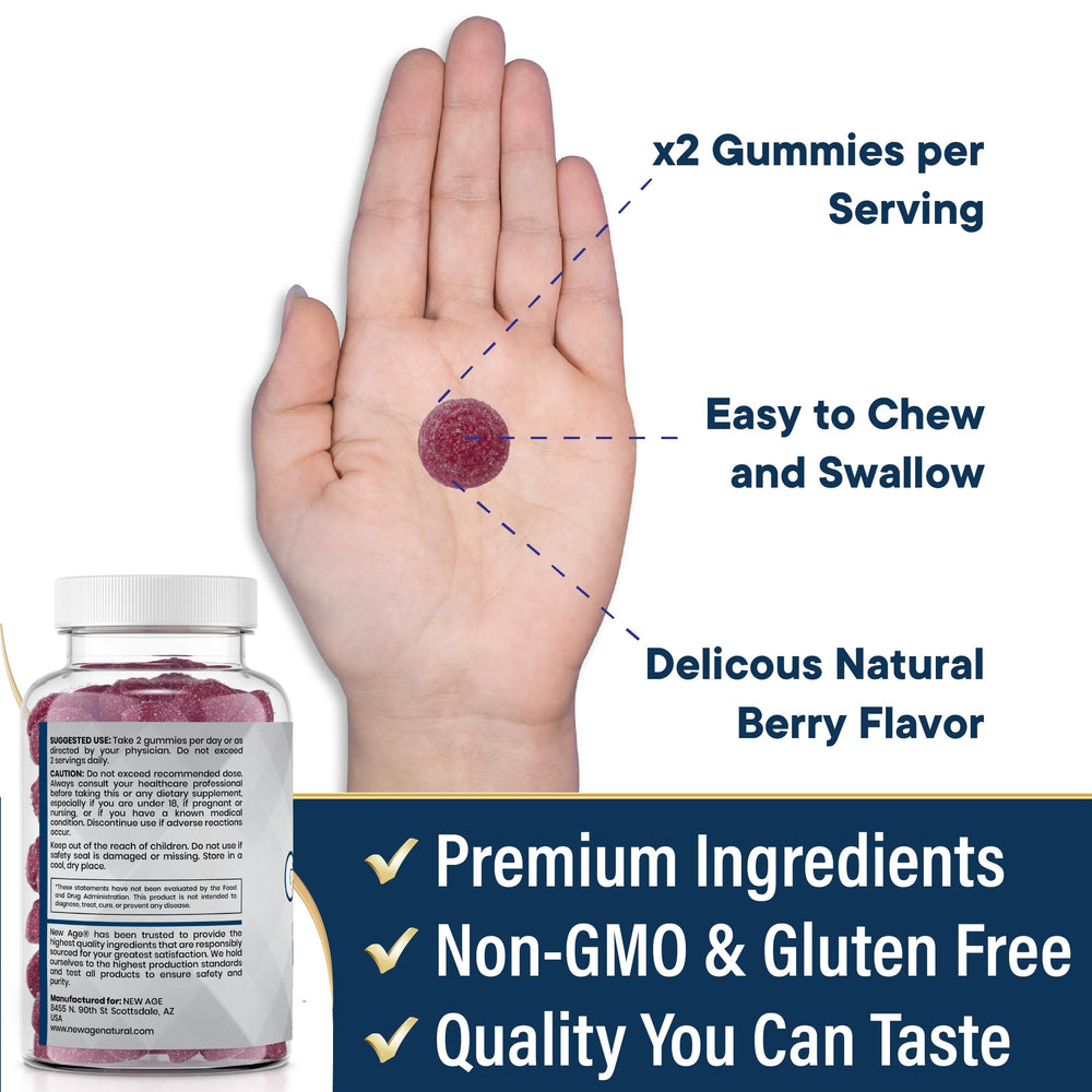 Dairy-free, gluten-free, soy-free zinc gummies packaging