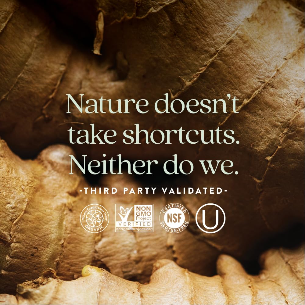 Organic vegetables and herbs used in the formula