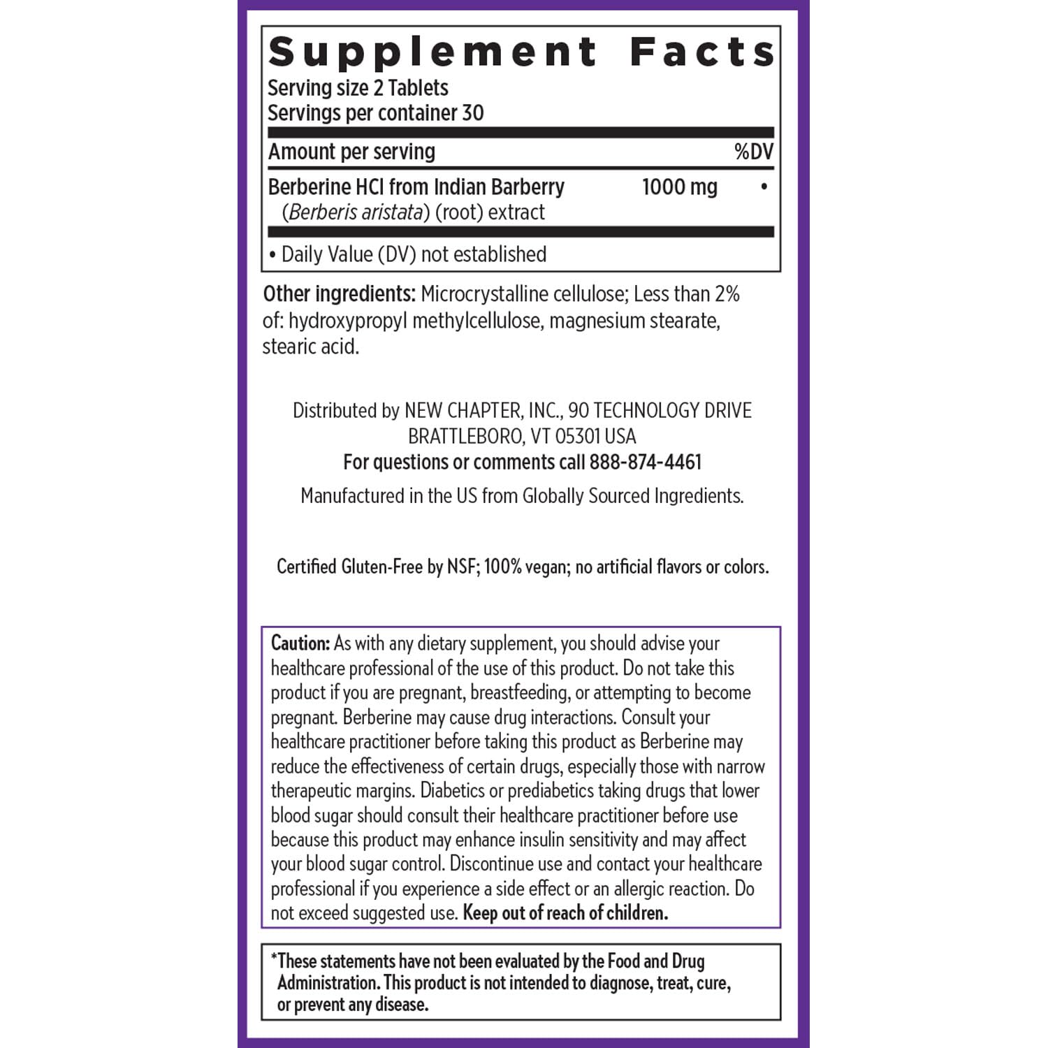 Lifestyle setting with New Chapter Berberine 1000 mg bottle on table