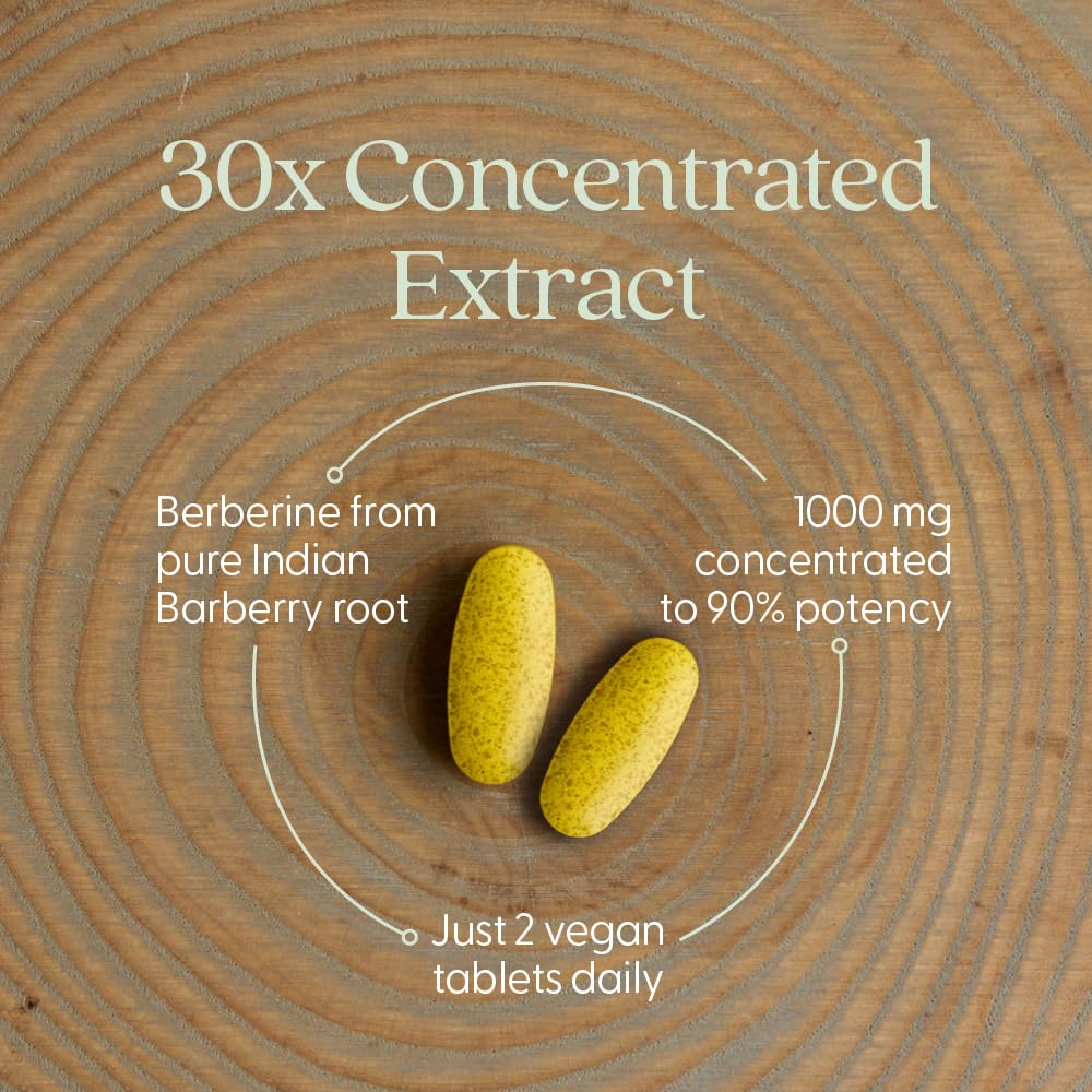 Back packaging panel of New Chapter Berberine 1000 mg 60 count