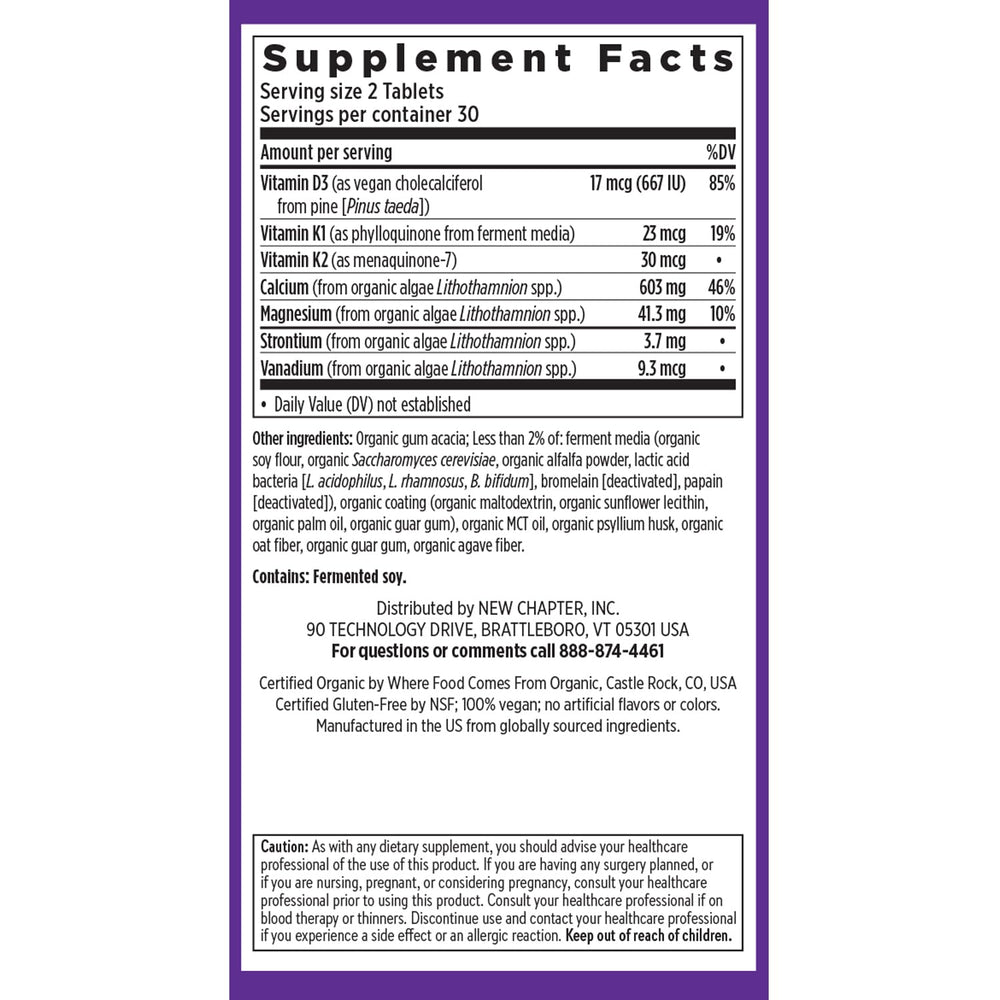 Vegetarian and gluten-free calcium supplement packaging