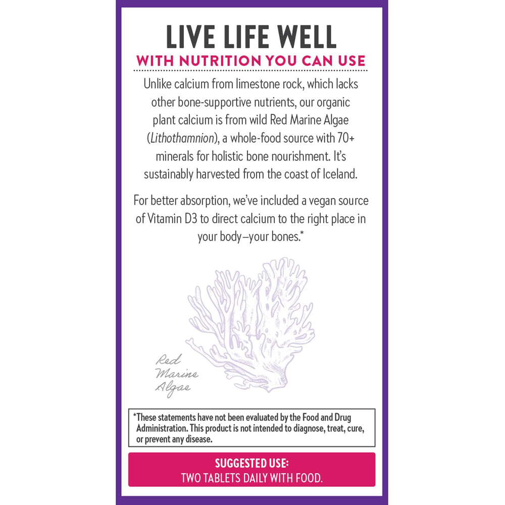 Sustainably harvested algae calcium from Iceland coast