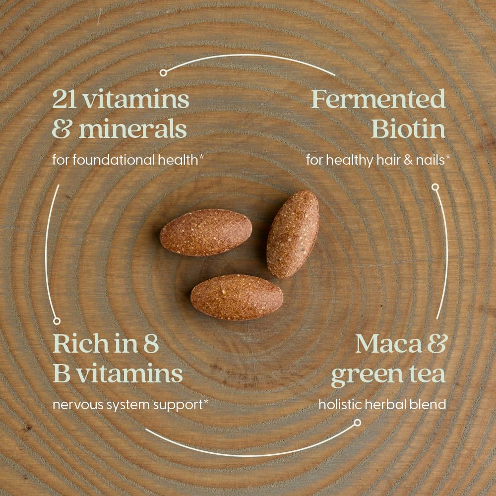 Ingredients panel showing vitamins, minerals and nutrients