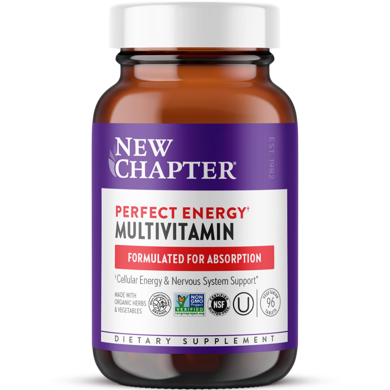 New Chapter Perfect Energy Multivitamin bottle and label