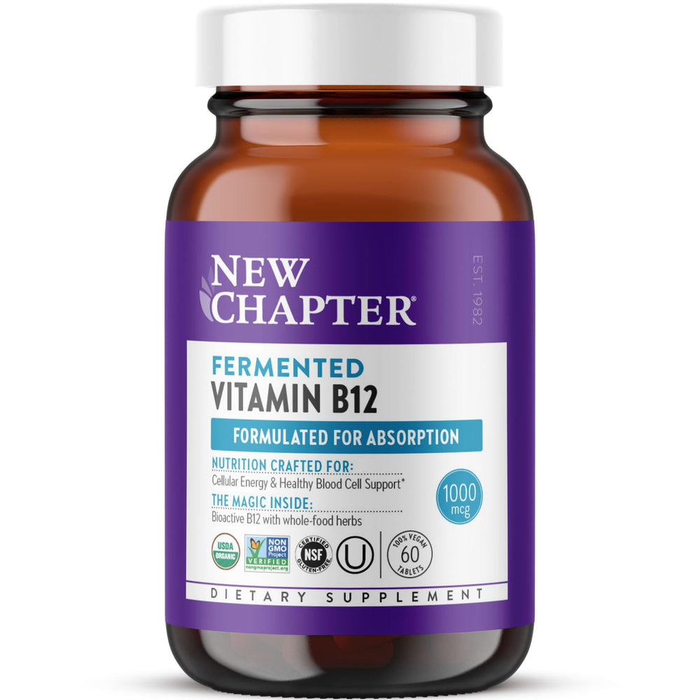 New Chapter fermented Vitamin B12 1000 mcg bottle label