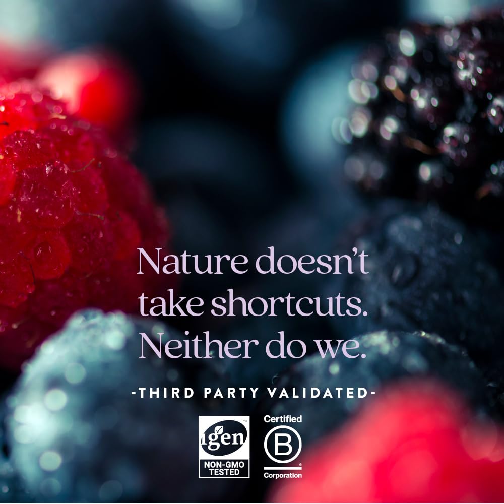 Icons for gluten-free, non-GMO, vegan, and no added sugar