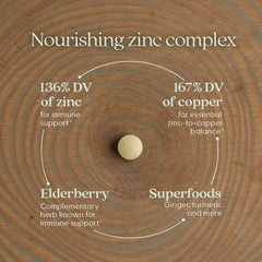 Zinc with elderberry and organic astragalus for immune support