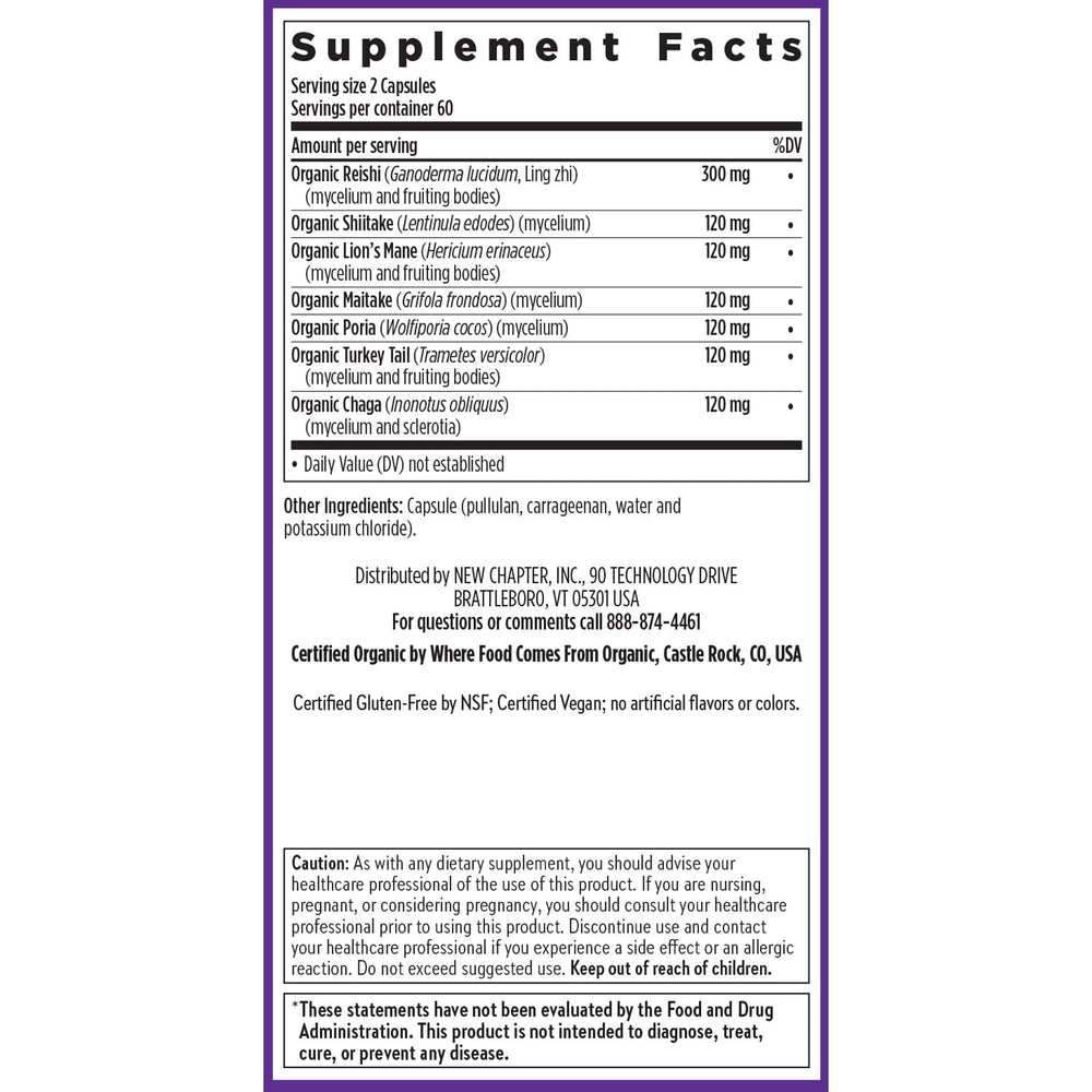 USA grown, vegan, organic and gluten-free seals on label