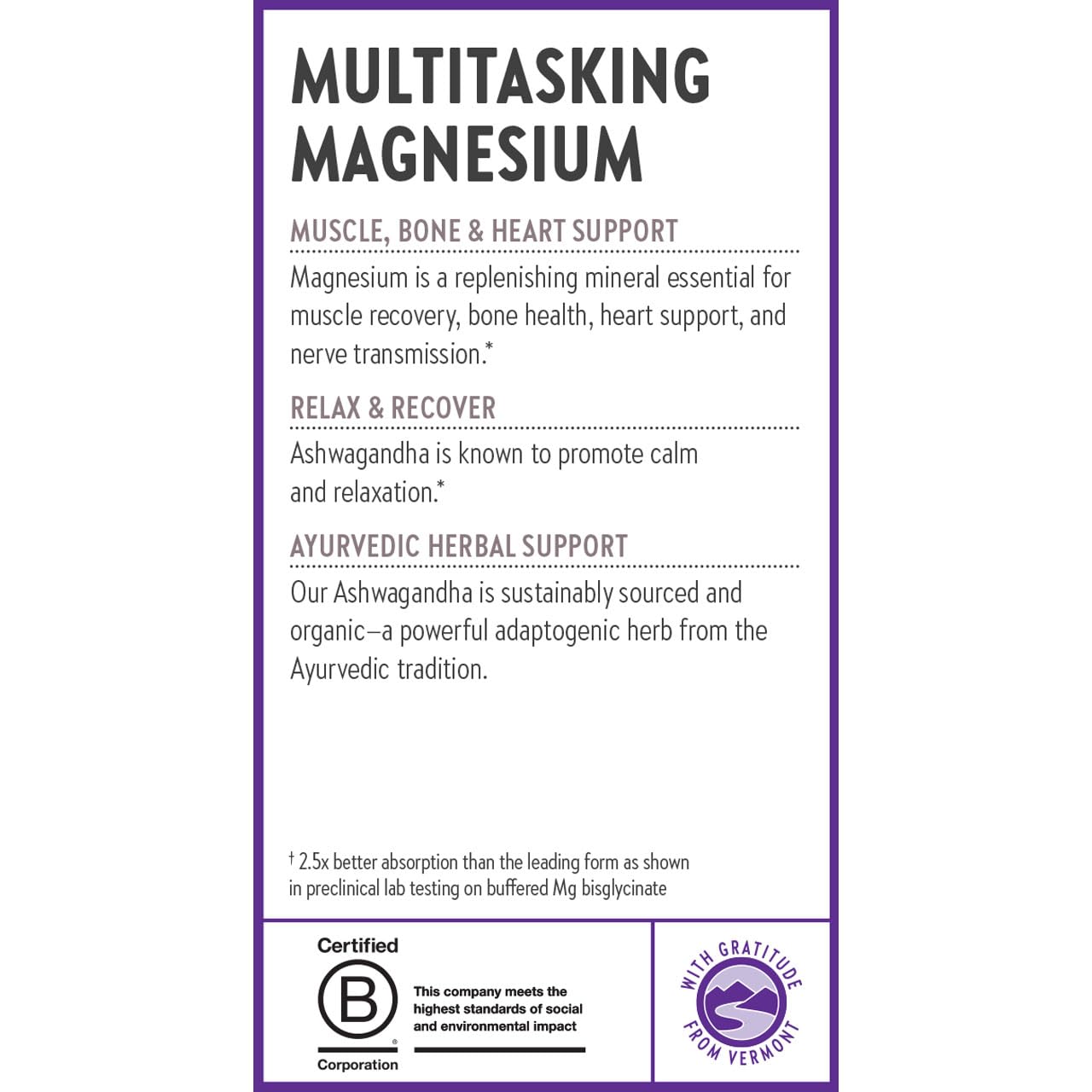Evening routine with magnesium supplement