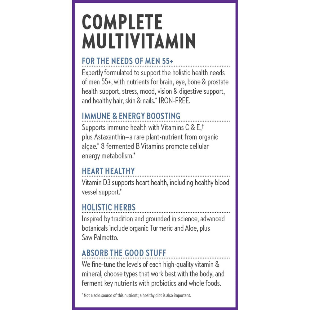 New Chapter 50+ Men's Multivitamin packaging variations