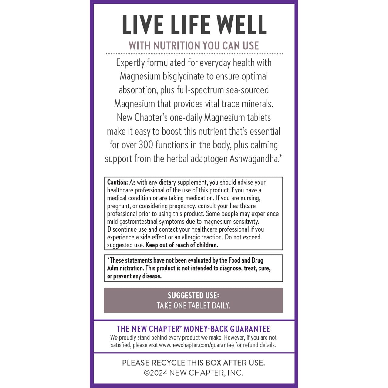 New Chapter gluten-free non-gmo certification logos on packaging.