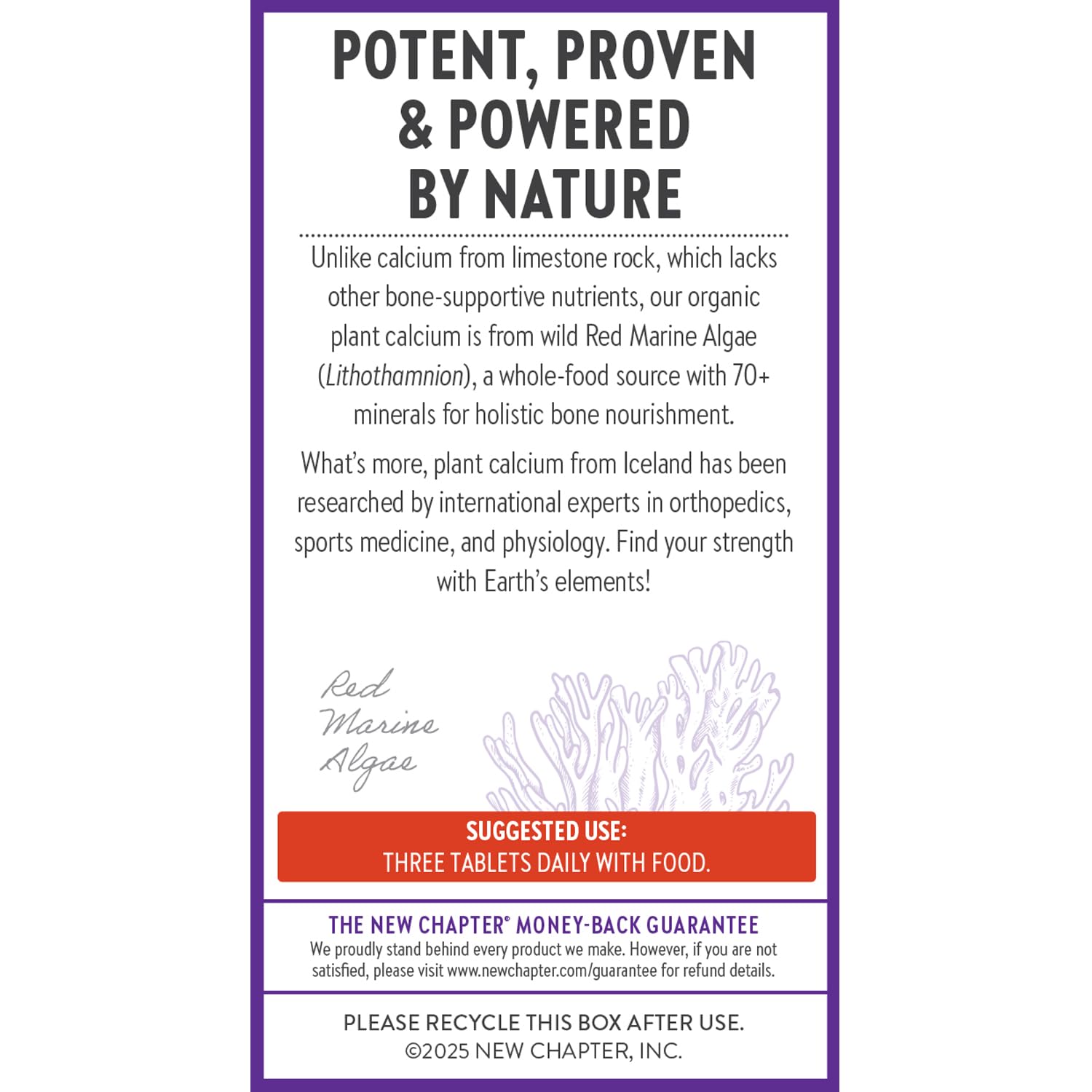 New Chapter organic non-GMO vegan calcium with certifications
