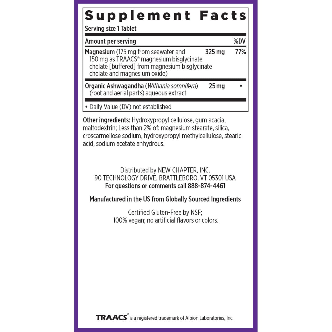 Lab-validated TRAACS magnesium bisglycinate