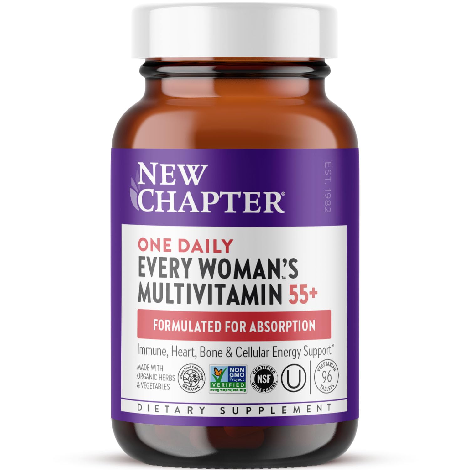 Bottle of New Chapter Women's Multivitamin 50+ 96-count