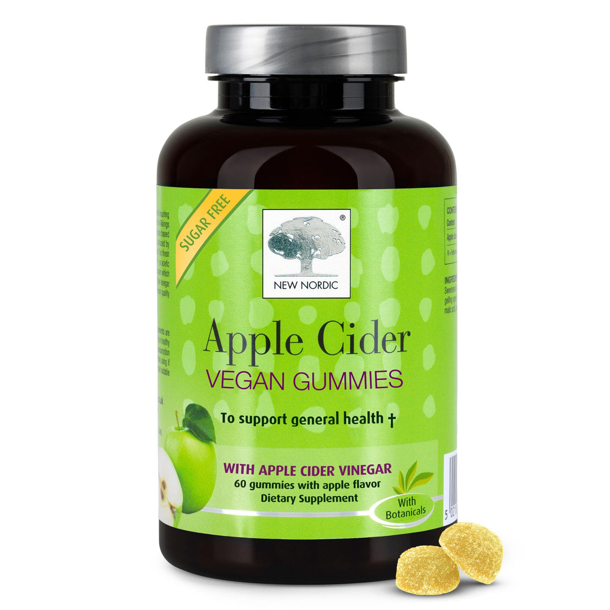 NEW NORDIC Apple Cider Vinegar Gummies bottle shows convenient 400 mg daily serving