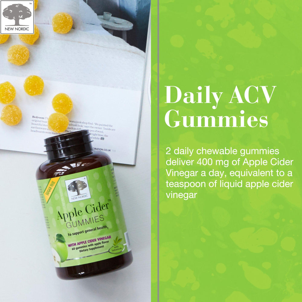 NEW NORDIC Apple Cider Vinegar Gummies Scandinavian-made quality emphasized by brand storytelling
