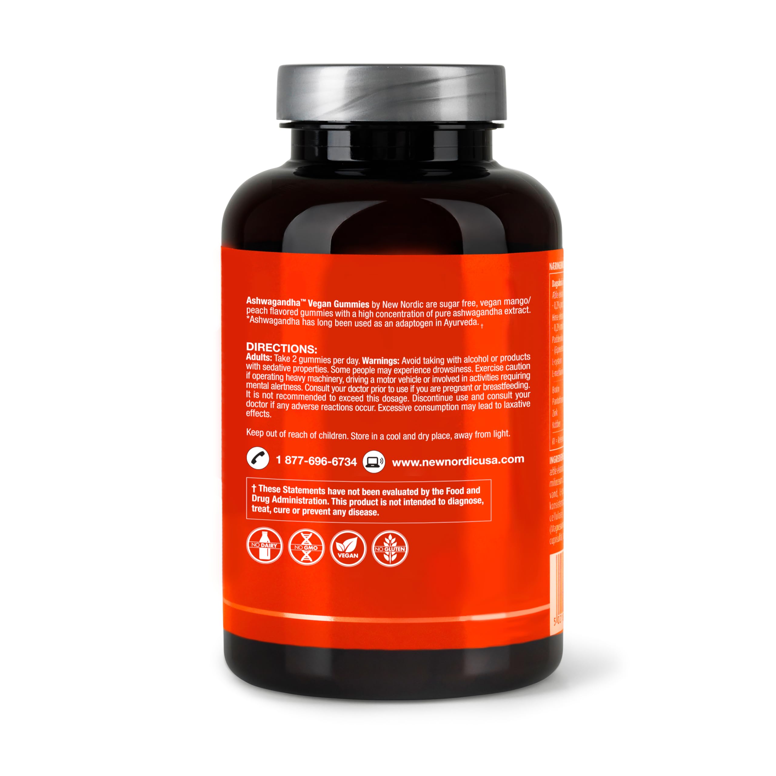 Mango Peach flavor profile of NEW NORDIC Ashwagandha Gummies