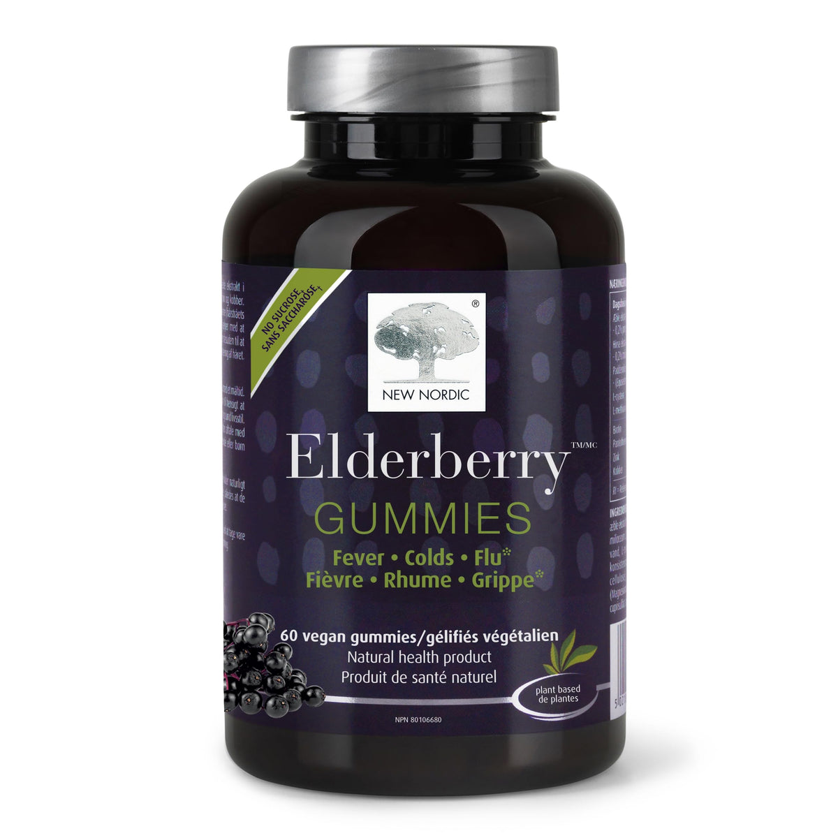Box of NEW NORDIC Elderberry Vegan Gummies 60-count