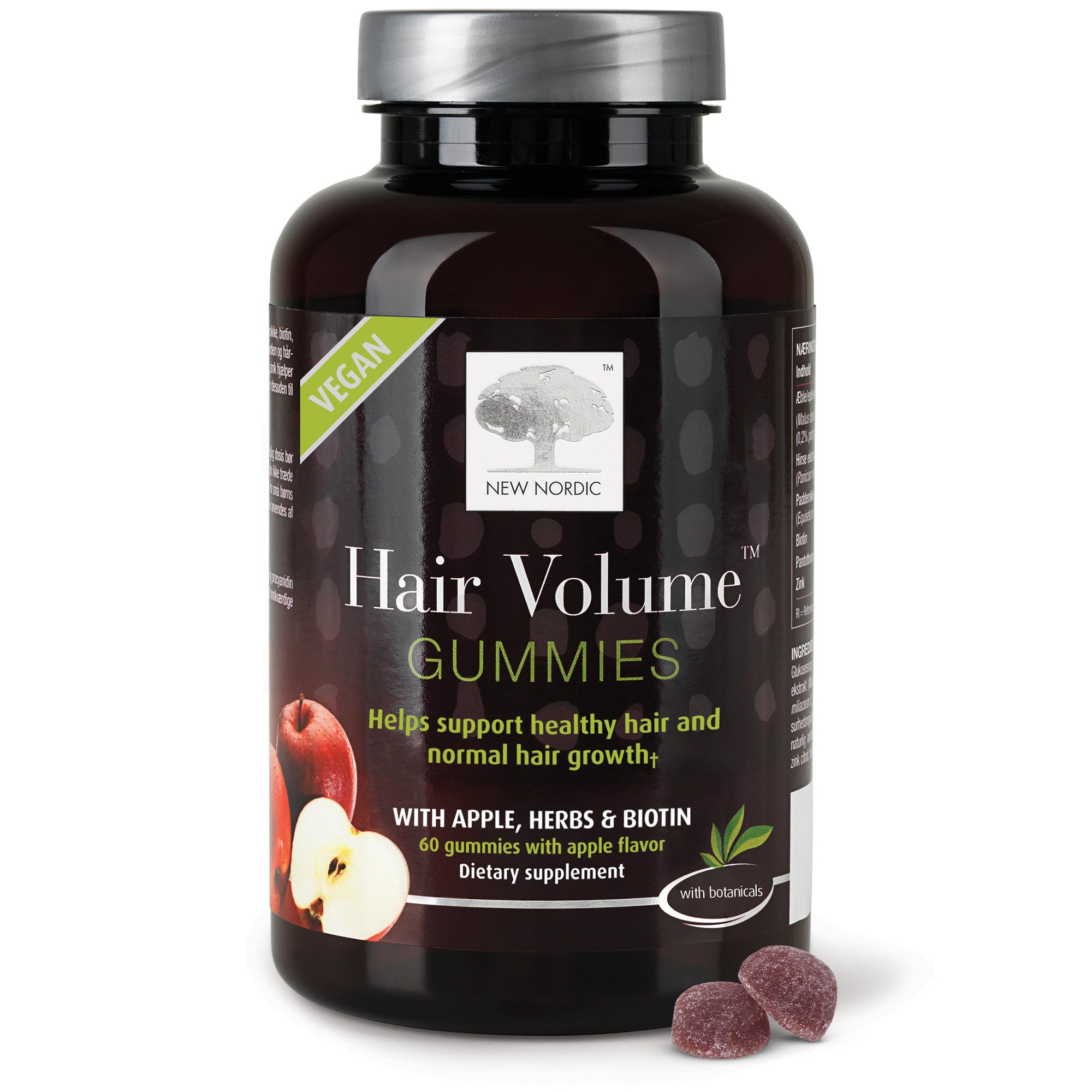 New Nordic Hair Volume Gummies bottle front view