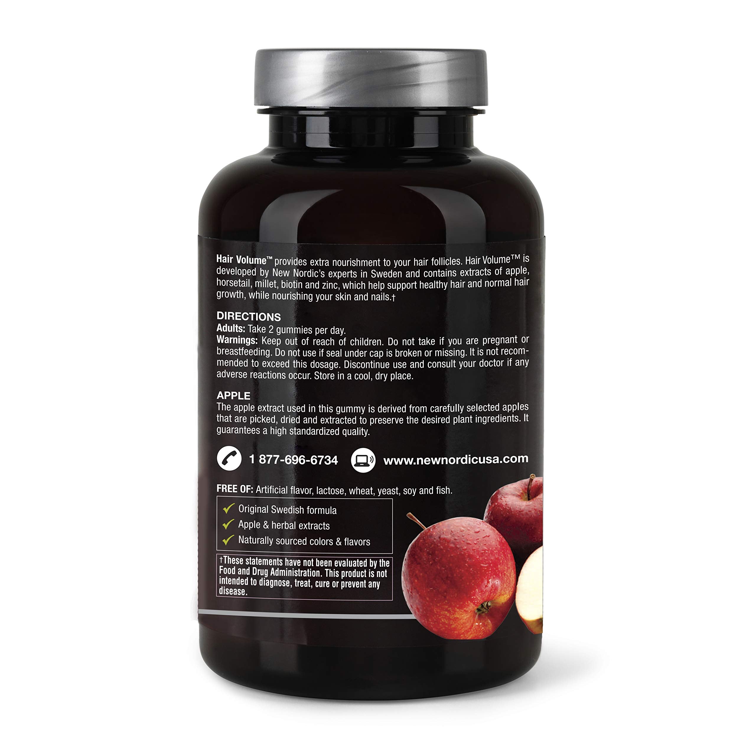 Product emphasis on hair, skin and nails benefits