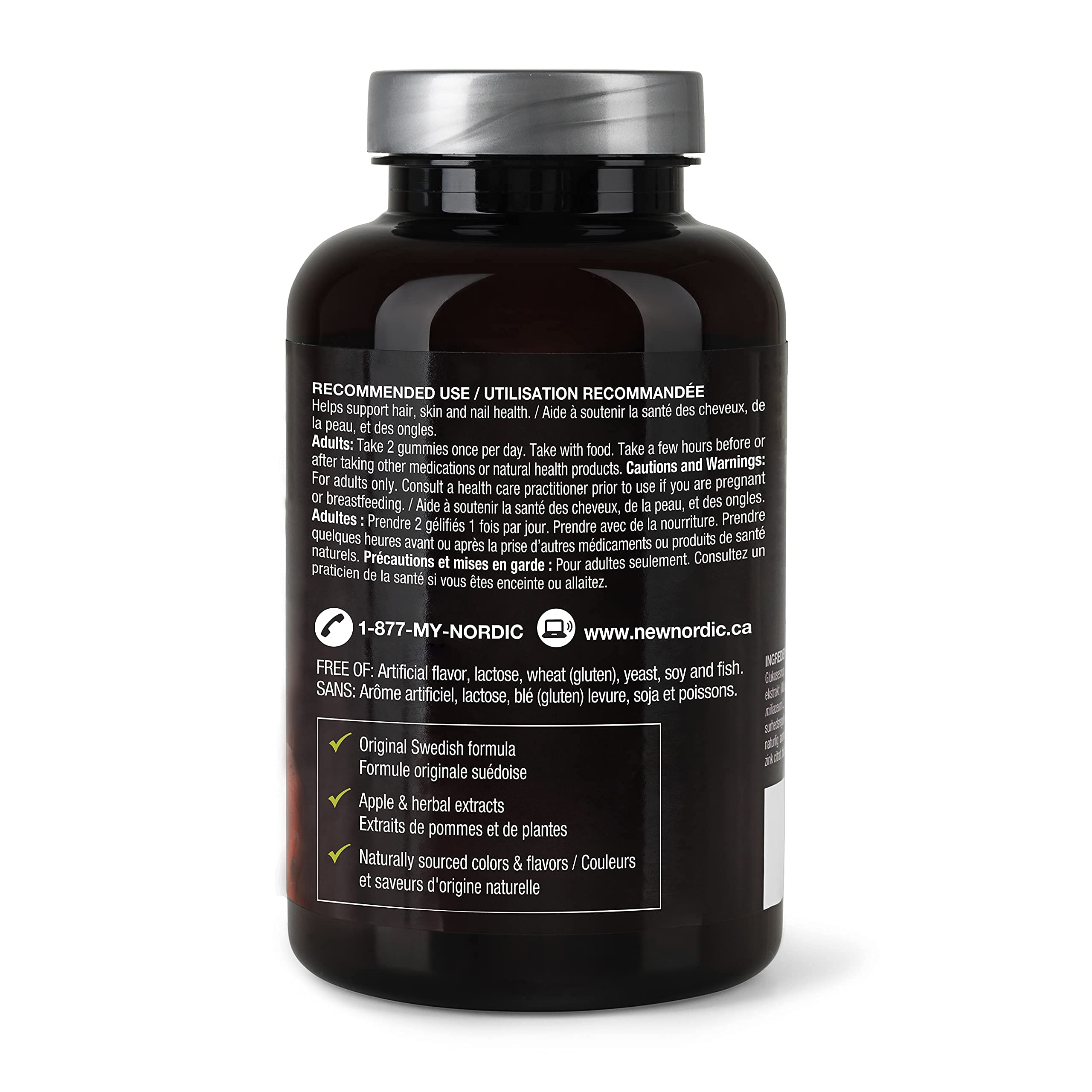 Natural ingredients including Biotin, procyanidin B2, millet and zinc