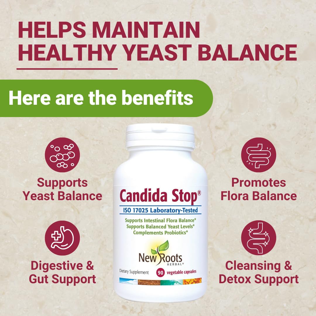 Candida Cleanse Detox product display with 90 capsules